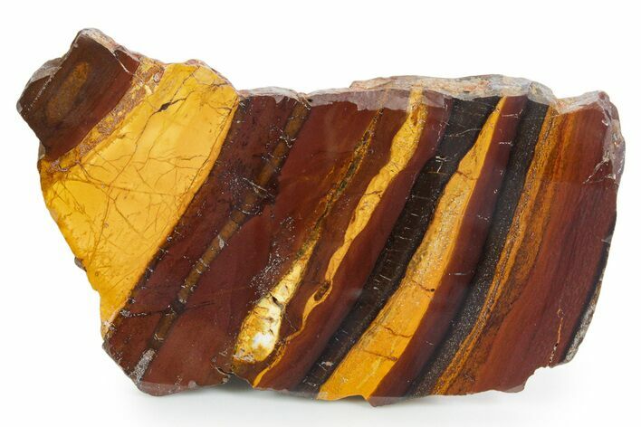 Polished Desert Sunset Banded Iron Slab #353838